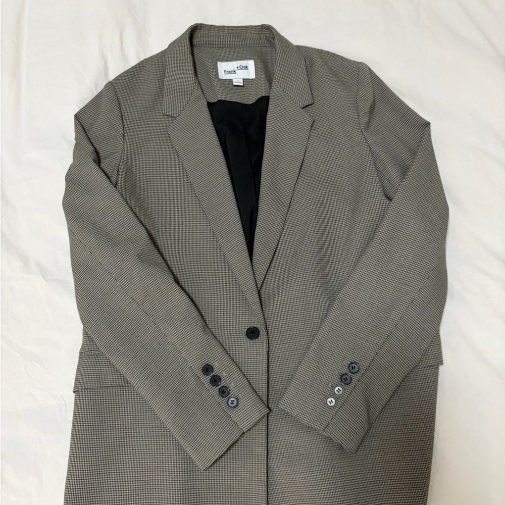 OAK Houndstooth Blazer with Black Lining